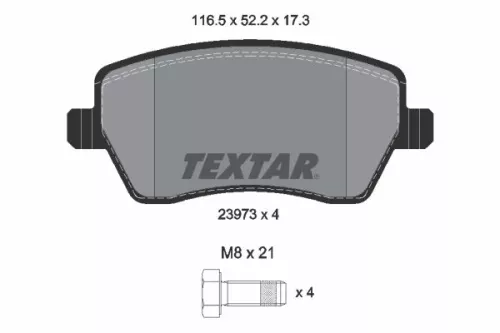 Textar Front Brake Pads Set For Dacia Lada Mercedes Nissan Renault Captur Citan 