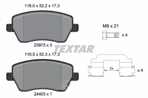 Textar Front Brake Pads Set For German E Cars Opel Suzuki Vauxhall Agila Splash 