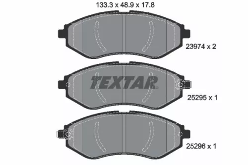 Textar Front Brake Pads Set For Chevrolet Chevrolet (Sgm) Daewoo Holden Proton A