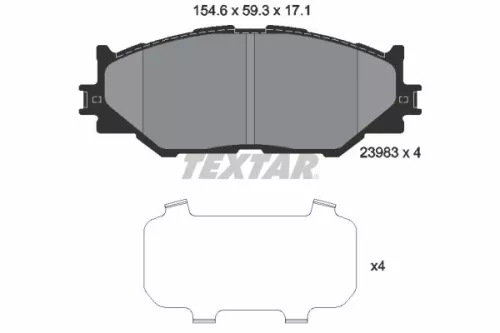 Textar Front Brake Pads Set For Lexus Is Is C