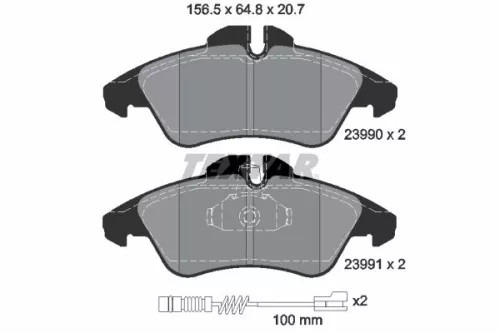 Textar Front Brake Pads Set For Dodge Freightliner Mercedes Vw Lt 28-35 Lt 28-46