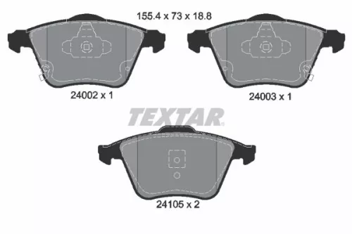 Textar Front Brake Pads Set For Mazda 6
