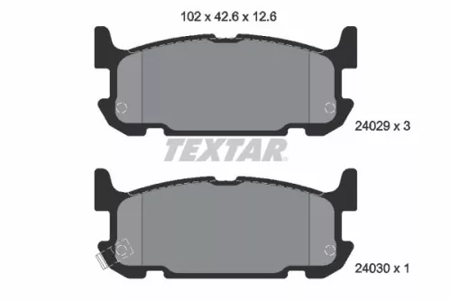 Textar Rear Brake Pads Set For Eunos Mazda Mx-5 Roadster