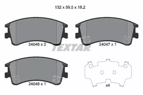 Textar Front Brake Pads Set For Mazda 6