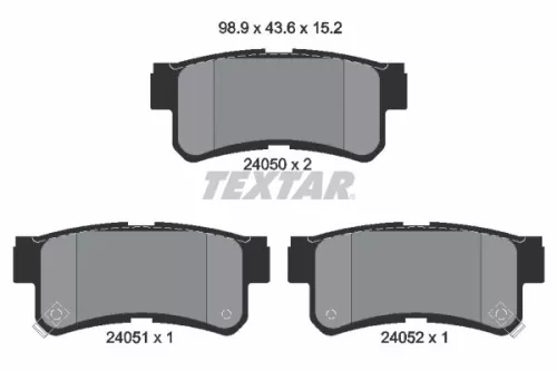 Textar Rear Brake Pads Set For Daewoo Ssangyong Korando Musso