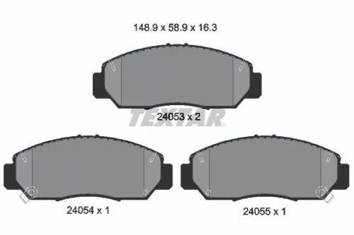 Textar Front Brake Pads Set For Honda Accord Br-v Civic Fr-v Stream