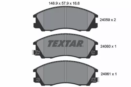 Textar Front Brake Pads Set For Hyundai Hyundai (Huatai) Landwind (Jmc) Terracan