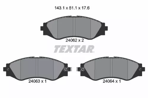 Textar Front Brake Pads Set For Chevrolet Chevrolet (Sgm) Daewoo Holden Pontiac 