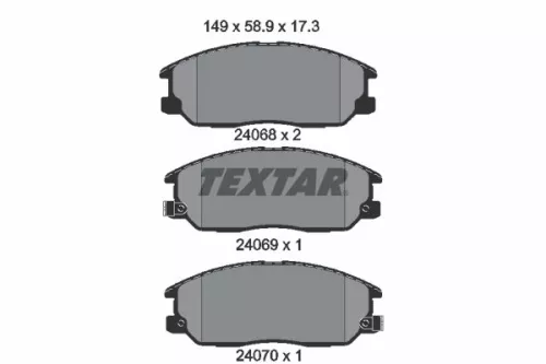 Textar Front Brake Pads Set For Kia Sorento