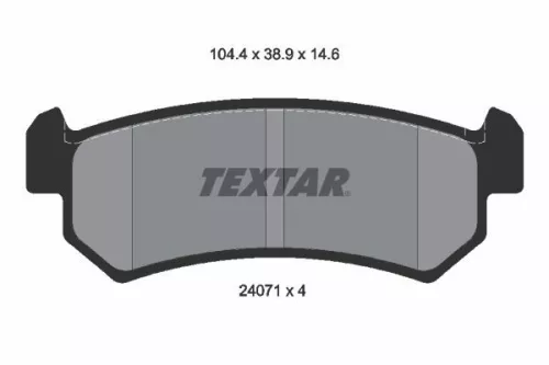 Textar Rear Brake Pads Set For Chevrolet Daewoo Holden Suzuki Forenza Lacetti Nu