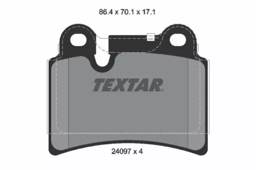 Textar Rear Brake Pads Set For Vw Touareg