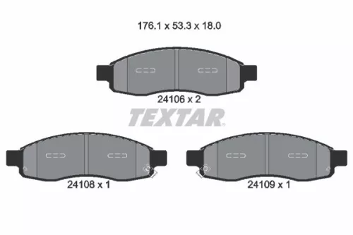 Textar Front Brake Pads Set For Infiniti Nissan Armada Qx56 Titan