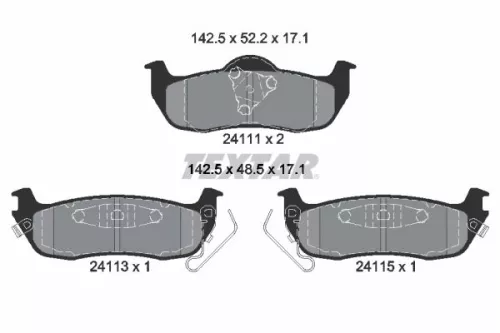 TEXTAR TEXTAR 2411102 Textar Rear Brake Pads Set For Infiniti Nissan Armada Navara Np300 Qx56 Titan 