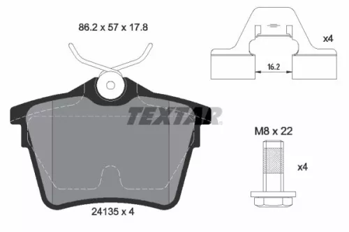 Textar Rear Brake Pads Set For Citroën Peugeot 407 407 Sw 607 C5