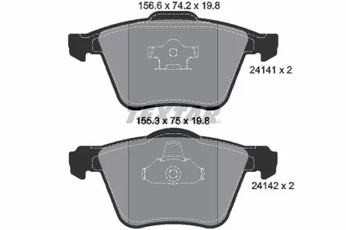 Textar Front Brake Pads Set For Volvo Volvo Asia Xc Classic Xc90