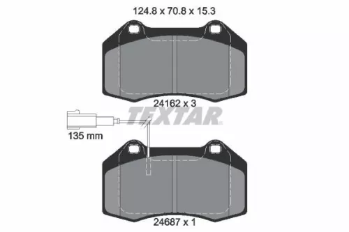 Textar Front Brake Pads Set For Abarth Alfa Romeo Fiat Grande Punto Mito