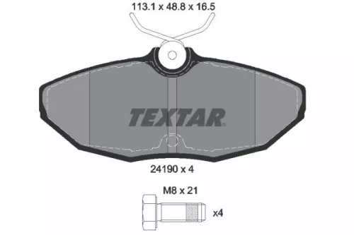 Textar Rear Brake Pads Set For Jaguar S-type