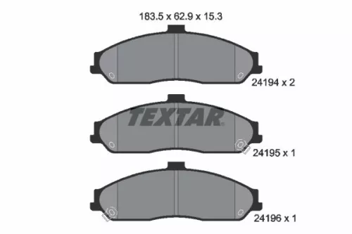 Textar Front Brake Pads Set For Cadillac Chevrolet Ford Australia Vauxhall Corve