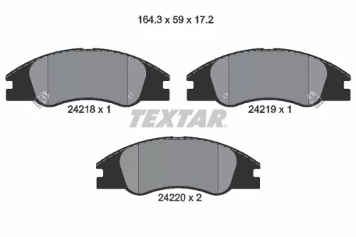 Textar Front Brake Pads Set For Kia Cerato