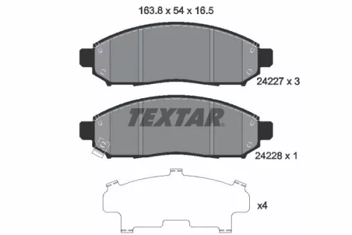 Textar Front Brake Pads Set For Nissan Nissan (Zhengzhou) Suzuki D22 Np300 Equat