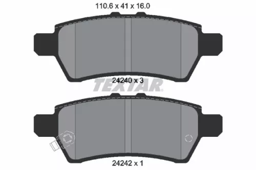 Textar Rear Brake Pads Set For Nissan Navara Np300 Pathfinder Xterra