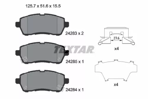Textar Front Brake Pads Set For Changan Daihatsu Ford Ford Australia Maruti Suzu