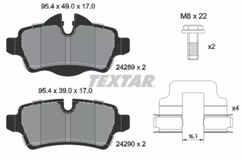 Textar Rear Brake Pads Set For Mini Mini Mini Clubman Mini Clubvan