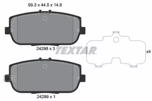 Textar Rear Brake Pads Set For Abarth Fiat Mazda 124 Mx-5 Mx-5 Rf