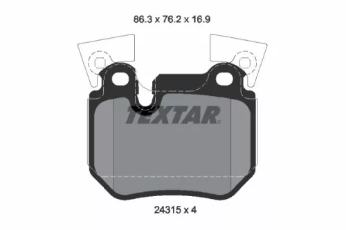 Textar Rear Brake Pads Set For Bmw 1 Series