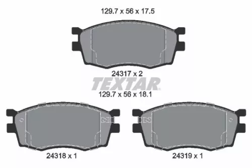 Textar Front Brake Pads Set For Dodge Hyundai Hyundai (Beijing) Jac Kia Kia (Dyk