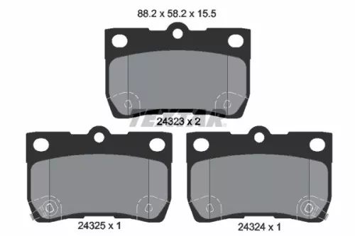 Textar Rear Brake Pads Set For Hongqi Lexus Toyota Toyota Crown Crown Royal Gs I