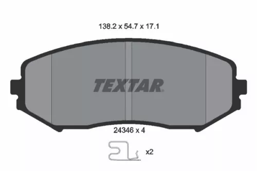 Textar Front Brake Pads Set For Suzuki Grand Vitara Vitara Xl7