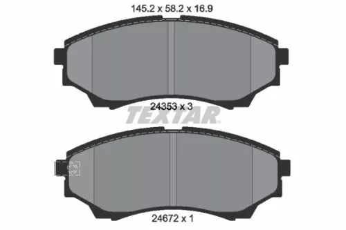 Textar Front Brake Pads Set For Ford Ford Australia Mazda B-serie Bt-50 Courier 