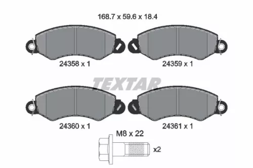 Textar Front Brake Pads Set For Ldv Maxus Maxus V80