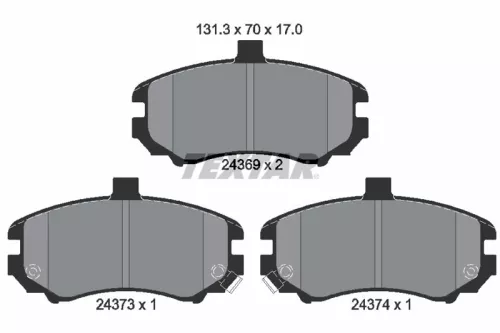 Textar Front Brake Pads Set For Hyundai Elantra