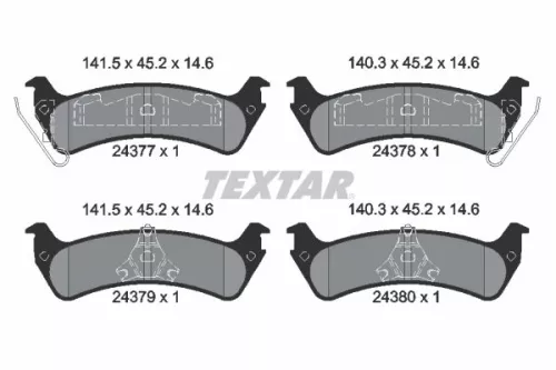 Textar Rear Brake Pads Set For Ford Usa Mazda Explorer Navajo Windstar