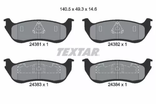 Textar Rear Brake Pads Set For Ford Australia Ford Usa Mercury Escape Explorer E