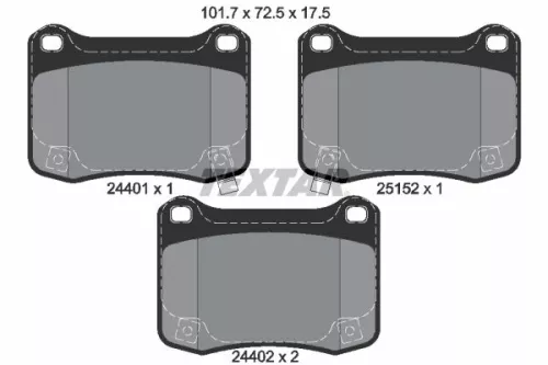 Textar Rear Brake Pads Set For Lexus Is