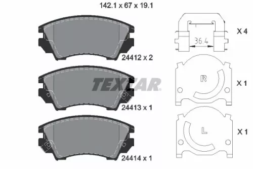 Textar Front Brake Pads Set For Buick Chevrolet Gmc Holden Mg Opel Roewe (Saic) 