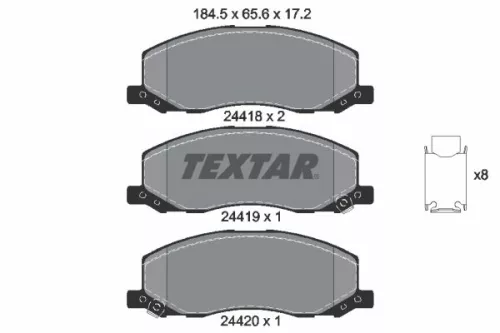 Textar Front Brake Pads Set For Opel Saab Vauxhall 9-5 Insignia