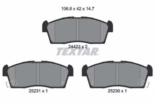 Textar Front Brake Pads Set For Citroën Mazda Mitsubishi Nissan Peugeot Suzuki A