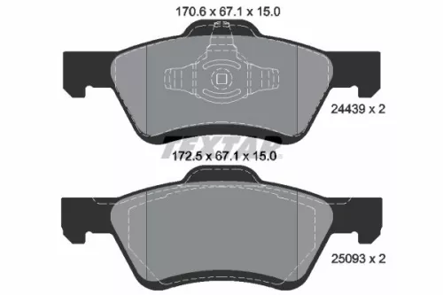 Textar Front Brake Pads Set For Ford Ford Australia Ford Usa Haima Mazda Mercury