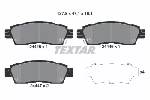 Textar Rear Brake Pads Set For Buick Chevrolet Gmc Isuzu Oldsmobile Saab Saturn 