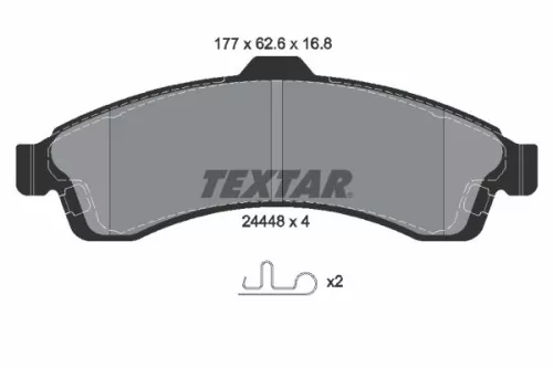 Textar Front Brake Pads Set For Buick Chevrolet Gmc Isuzu Oldsmobile Saab 9-7x A