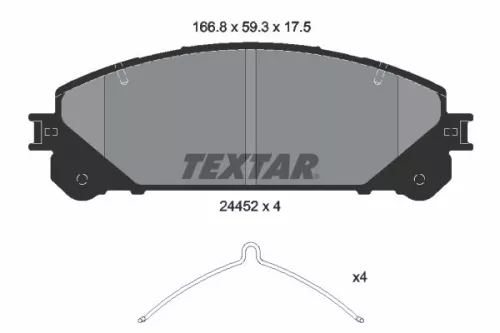 Textar Front Brake Pads Set For Daihatsu Lexus Subaru Toyota Toyota (Gac) Alphar