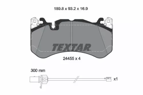 Textar Front Brake Pads Set For Audi A6 A7
