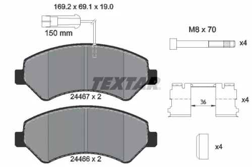 Textar Front Brake Pads Set For Citroën Fiat Opel Peugeot Ram Toyota Vauxhall Bo