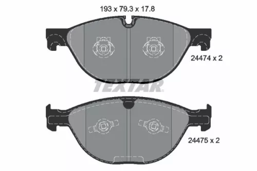 Textar Front Brake Pads Set For Jaguar Xf Xj Xk