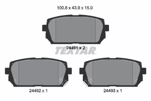 Textar Rear Brake Pads Set For Kia Naza Carens Citra