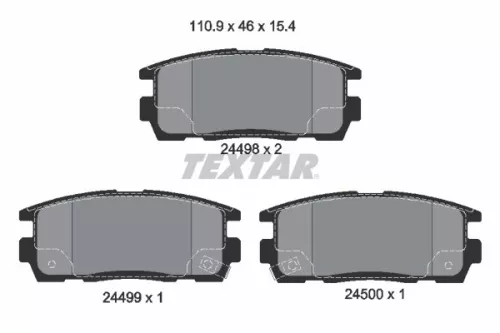 Textar Rear Brake Pads Set For Chevrolet Daewoo Gmc Holden Opel Pontiac Saturn S